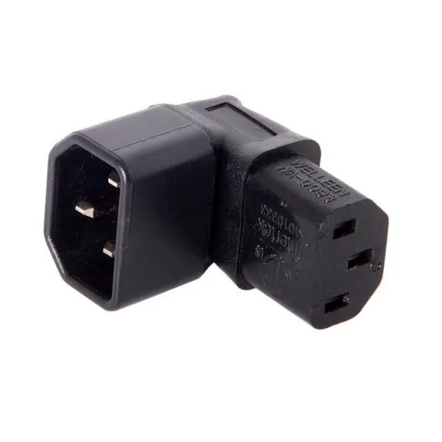 Alt view image 5 of 6 - IEC Male C14 to Up+Down Direction Right Angled 90 Degree IEC Female C13 Power Extension Adapter AC Convertor