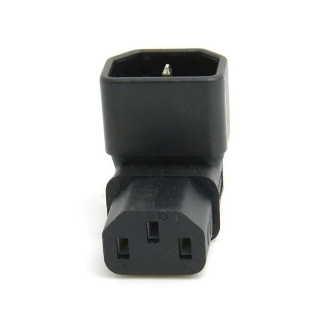 Alt view image 6 of 6 - IEC Male C14 to Up+Down Direction Right Angled 90 Degree IEC Female C13 Power Extension Adapter AC Convertor