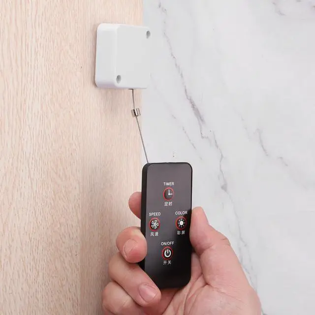 Alt view image 4 of 6 - 3.3ft Retractable Cable Lock w/Latch Remote Control White 4pcs | Security Locks with Adjustable Cord Tether Anti Theft,for Laptop/TV,600 G Tensile Strength