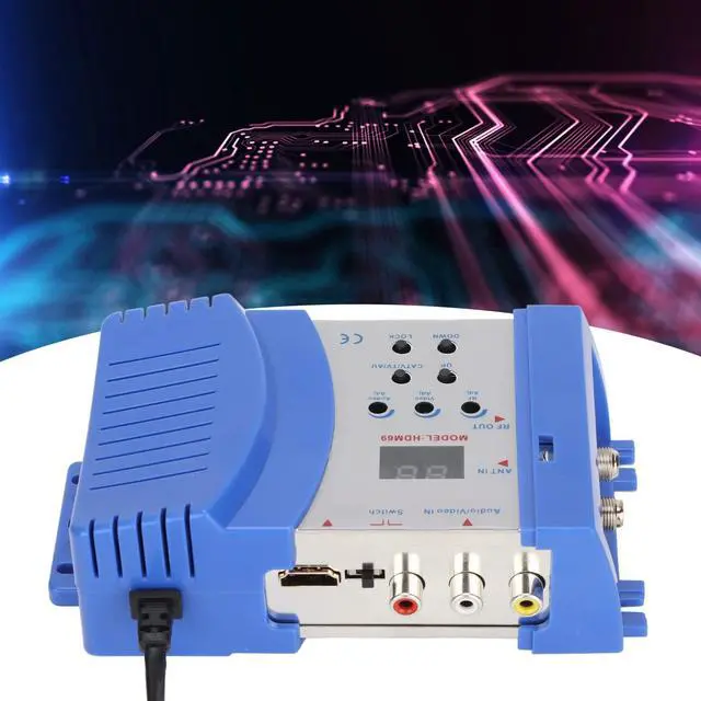 Alt view image 2 of 6 - HDMI to RF Modulator, HD Modulator PAL NTSC Format HD Multimedia Interface AV to RF Coaxial Converter for Home TV 90240V (US Plug), x62eqs8hf7-11