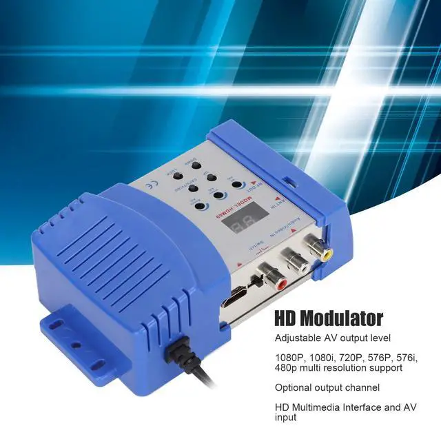 Alt view image 3 of 6 - HDMI to RF Modulator, HD Modulator PAL NTSC Format HD Multimedia Interface AV to RF Coaxial Converter for Home TV 90240V (US Plug), x62eqs8hf7-11