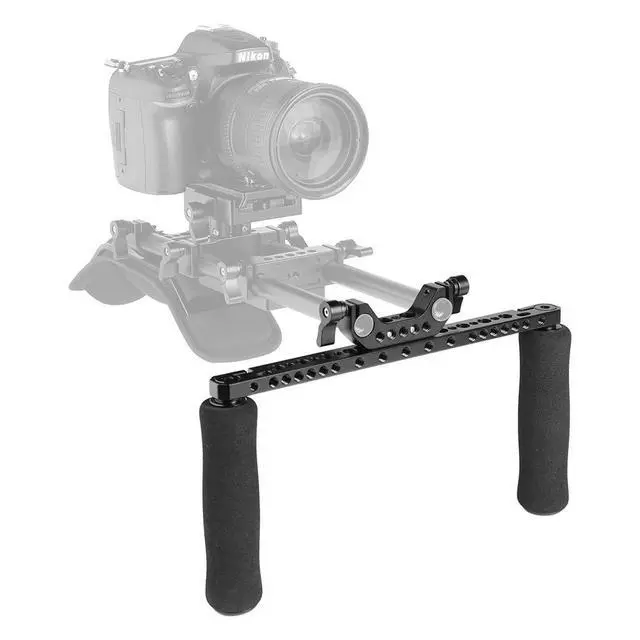 Alt view image 2 of 4 - Sponge Handle Grips with 15mm Dual Rod Clamp for DSLR Camera Rig