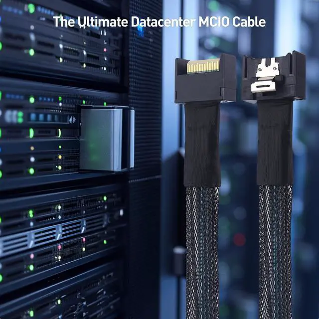 Alt view image 5 of 6 - MCIO x4 38-Pin Cable, PCIe Gen5, 2.8ft/0.85m | MCIO Cable, SFF-TA-1016, Mini Cooledge IO Cord