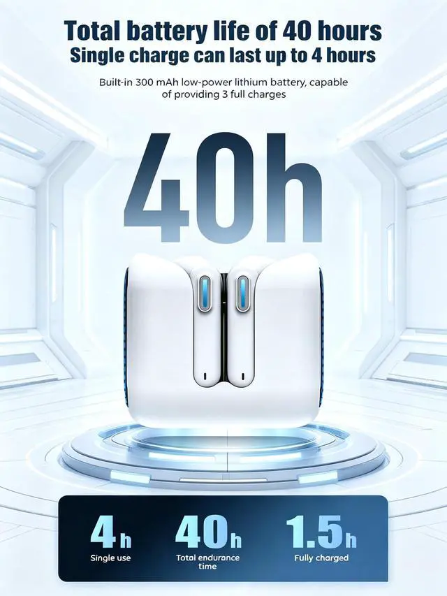 Alt view image 4 of 6 - NE49 AI Translation Earbuds, Ultralight 3.6g Sleep Earbuds, Real Time Language Translator Earbuds with 40H Battery & USB-C, Dual Mic ENC for Clear Calls, Low Latency Gaming Mode (White)