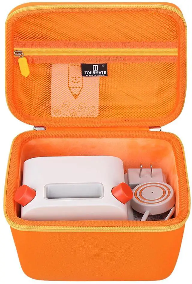Main image of Hard Storage Case for Player Kids Bluetooth Speaker, Travel Carrying Case for Kids Audio Music Player Childrens Speaker Plays Audiobook Cards (Box Only) (Orange + Yellow, for Yoto Player)