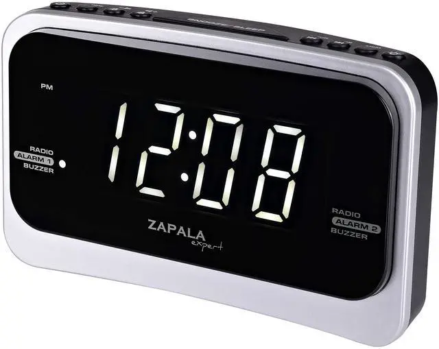 Main image of Alarm Clock Radio for Bedroom, 2 Alarms Big LED Display Plug in Simple Basic Digital FM Clock Radio with USB Charging Port, Adjustable Volume, Dimmable, Snooze for Deep Sleepers Kids