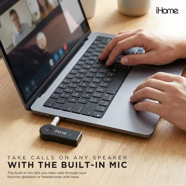 Alt view image 5 of 5 - 3.5mm Audio Receiver with Built-in Mic, Wireless Music Streaming, Compact Design