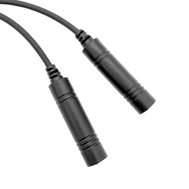 Alt view image 5 of 6 - GA Dual Plugs General Aviation Headset Twin Jacks Helicopter Headphone Adapter Connector Cable (3/16" Mic Jack and 1/4" Speaker Jack) to K1 Plug 2-Pin Radio Walkie Talkie Extension Cord