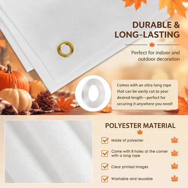 Alt view image 5 of 6 - Thanksgiving Autumn Garage Door Covers Banner 6X13ft Polyester | Pumpkin decor, Fall foliage, autumn backdrop, garage door cover for Garage, Yard, Patio (Biblical quote pumpkin print)