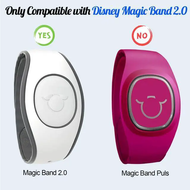 Alt view image 2 of 6 - Compatible with Magic Band 2.0 Puck Holder | Compatible with Magic Band Locks & Clips - Soft Stretchy Siliconee & Durable for Parks