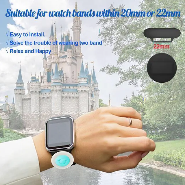 Alt view image 3 of 6 - Compatible with Magic Band 2.0 Puck Holder | Compatible with Magic Band Locks & Clips - Soft Stretchy Siliconee & Durable for Parks