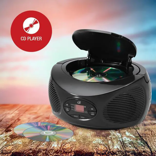 Alt view image 5 of 6 - Bluetooth CD Boombox with FM Radio, Portable Stereo Speaker