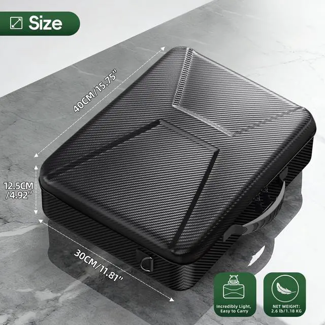 Alt view image 2 of 6 - Starlink Mini Case, Portable Shockproof EVA Starlink Case Travel Organizer Storage Bag Protective Waterproof with Carrying Handle for Starlink Mini Router & Accessories (Black)