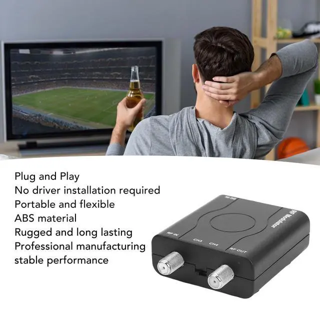 Alt view image 3 of 6 - HDM61 HDMI to Coax Adapter, HDMI to RF Modulator NTSC Format | 1080P PPL Control, Plug & Play, Covert HD Multimedia to Radio Frequency Analog Signal, VHF CH3/ CH4, for TV Game Console