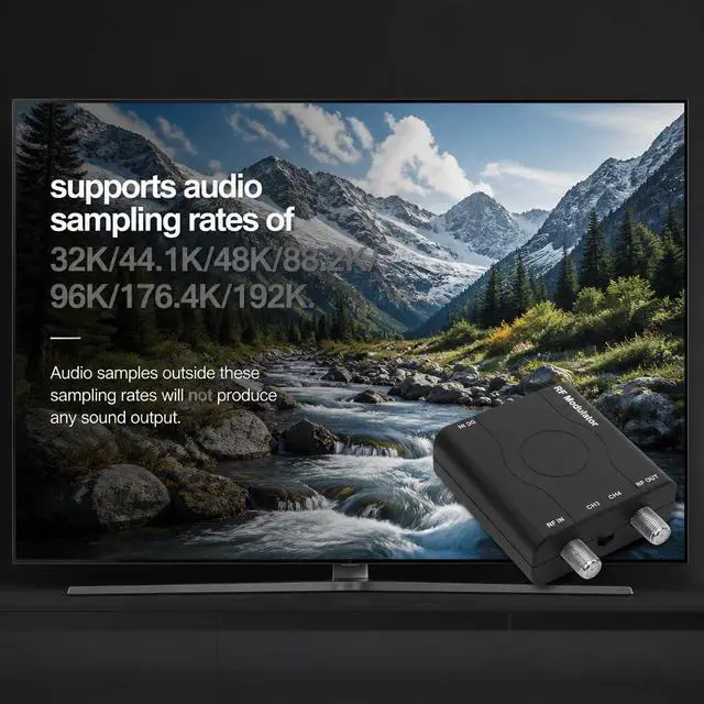 Alt view image 6 of 6 - HDM61 HDMI to Coax Adapter, HDMI to RF Modulator NTSC Format | 1080P PPL Control, Plug & Play, Covert HD Multimedia to Radio Frequency Analog Signal, VHF CH3/ CH4, for TV Game Console