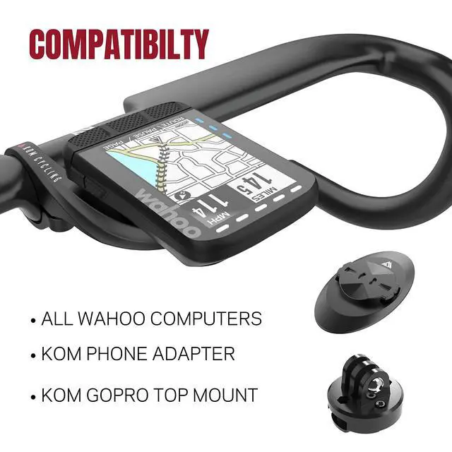 Alt view image 5 of 6 - Wahoo Elemnt Mount Compatible with Multiple Wahoo Computers Including The Wahoo Elemnt Bolt, Elemnt Roam, Elemnt Mini, and Elemnt - Multiple Colors 24g Out Front Computer Mount White | Wahoo & Handleb
