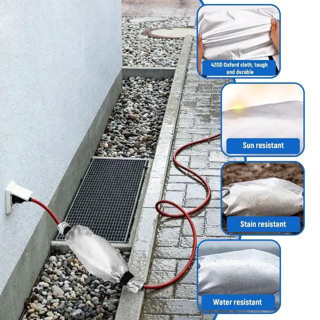 Alt view image 4 of 6 - 3pcs Large Waterproof Extension Cord Cover, Outdoor Plug Protector | Weatherproof Fabric Outdoor/Outlet/Plug/Socket Shields, Foldable, Hook-and-Loop Strap & Dirt-Proof for Pool Lawn Garden RV