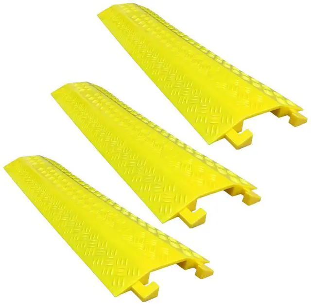 Main image of EZ Runner PVC Drop Over Cable Ramp - Single Channel - Yellow (Pack of 3)