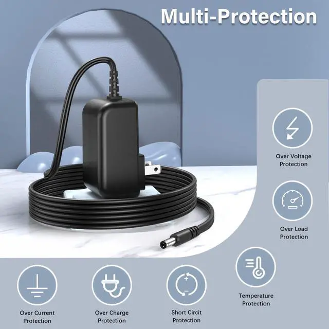 Alt view image 3 of 6 - 9V 2A 1A Charger Power Cord Adapter with 10 Multi Tips UL Listed 18W | Power Supply 9 Volt 1.5A 2.0A 2000mA 1500mA 1000mA Transformer Black
