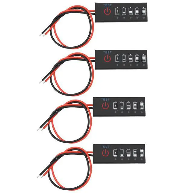 Main image of 4PCS Li-ion Battery Capacity Voltage Meter Tester 1S 3.7V 15mA Line Length 14.5cm 40x15x2.7mm Lithium Battery Capacity Indicator Module