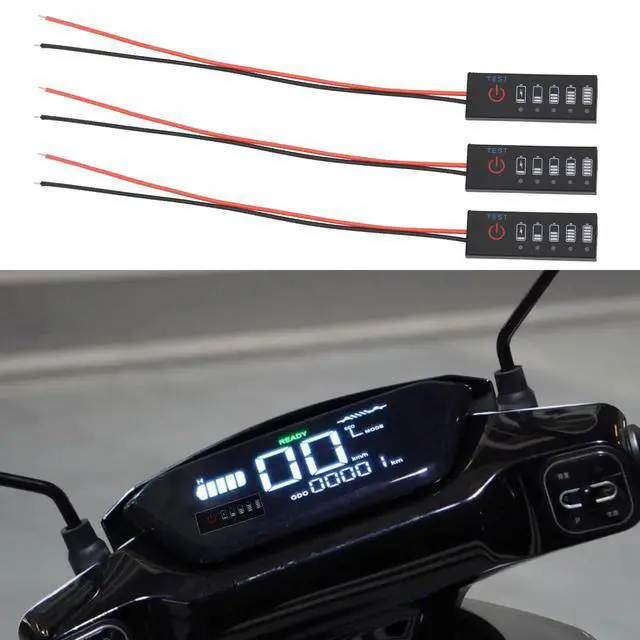 Alt view image 3 of 6 - 4PCS Li-ion Battery Capacity Voltage Meter Tester 1S 3.7V 15mA Line Length 14.5cm 40x15x2.7mm Lithium Battery Capacity Indicator Module