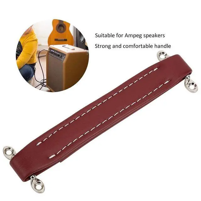 Alt view image 2 of 6 - PU Leather Amplifier Handle, Rough Textured Embossed Guitar Speaker Handle for Guitar Amp