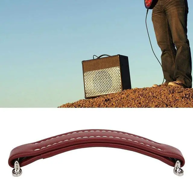 Alt view image 3 of 6 - PU Leather Amplifier Handle, Rough Textured Embossed Guitar Speaker Handle for Guitar Amp