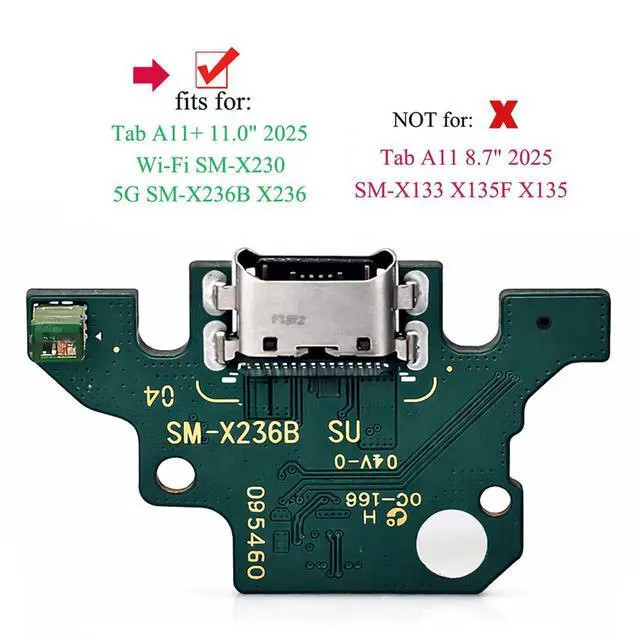 Alt view image 2 of 6 - Tab A11 Plus X236 11.0 USB Charging Port Dock Connector Charger Board Flex Cable Replacement for Samsung Galaxy Tab A11 Plus X236 X230 X236B 11.0" (X236-Blue)