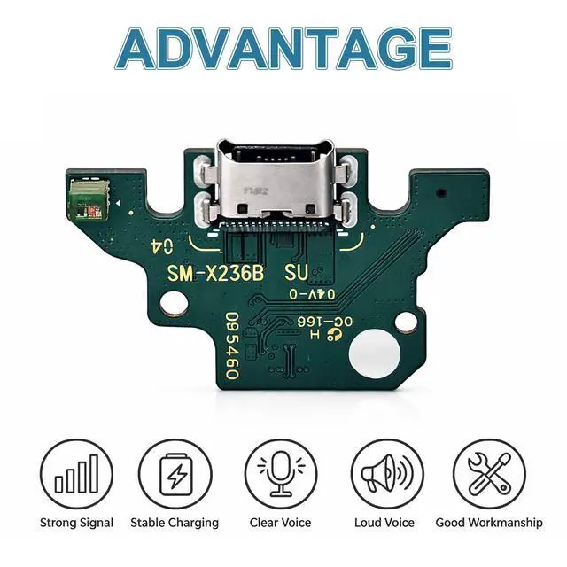 Alt view image 4 of 6 - Tab A11 Plus X236 11.0 USB Charging Port Dock Connector Charger Board Flex Cable Replacement for Samsung Galaxy Tab A11 Plus X236 X230 X236B 11.0" (X236-Blue)