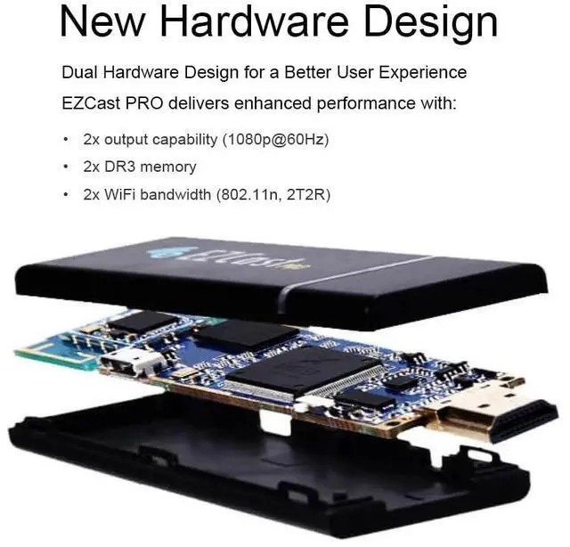 Alt view image 4 of 6 - Pro Wireless Presentation System, HDMI Display Receiver, 4-to-1 Split Screen, MIMO 2T2R WiFi, Supports AirPlay & DLNA for Meeting Rooms, Classrooms & Projectors