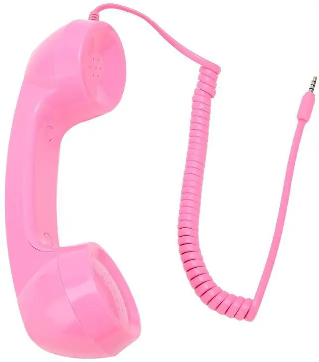 Main image of Retro Phone Handset, Vintage Retro 3.5Mm Telephone Handset Cell Phone Receiver, Radiation Proof Handheld Cell Phone Microphone for Mobile Phones Computers