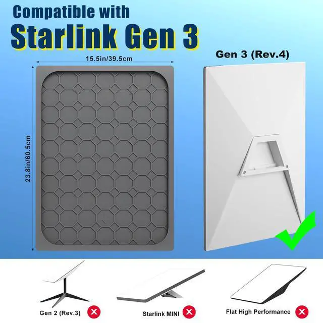 Alt view image 2 of 6 - for Starlink Gen 3 Protective Silicone Cover Case, Accessories for Starlink | Silicone Case for Starlink Standard Gen 3 Satellite Dish, Hailproof, Waterproof, Impact Resistant to Rocks/Sand