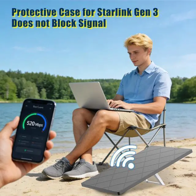 Alt view image 5 of 6 - for Starlink Gen 3 Protective Silicone Cover Case, Accessories for Starlink | Silicone Case for Starlink Standard Gen 3 Satellite Dish, Hailproof, Waterproof, Impact Resistant to Rocks/Sand