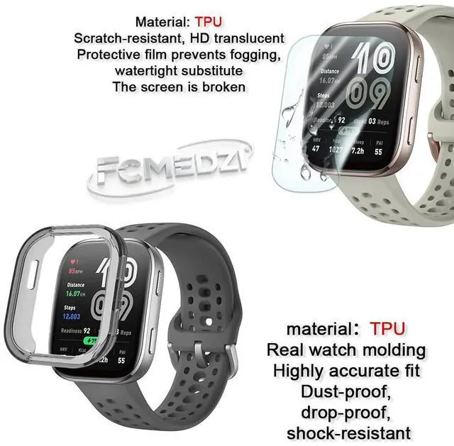 Alt view image 3 of 6 - Compatible for Amazfit Bip 6 Screen Protector & Case Set (4+2 Pack) | HD TPU Soft Protective Film,Not Glass,Shockproof TPU Cover | Anti-Scratch, Ultra-Thin