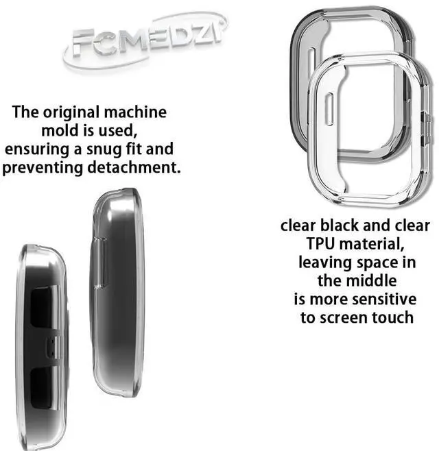 Alt view image 4 of 6 - Compatible for Amazfit Bip 6 Screen Protector & Case Set (4+2 Pack) | HD TPU Soft Protective Film,Not Glass,Shockproof TPU Cover | Anti-Scratch, Ultra-Thin