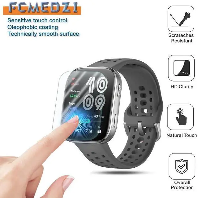 Alt view image 6 of 6 - Compatible for Amazfit Bip 6 Screen Protector & Case Set (4+2 Pack) | HD TPU Soft Protective Film,Not Glass,Shockproof TPU Cover | Anti-Scratch, Ultra-Thin