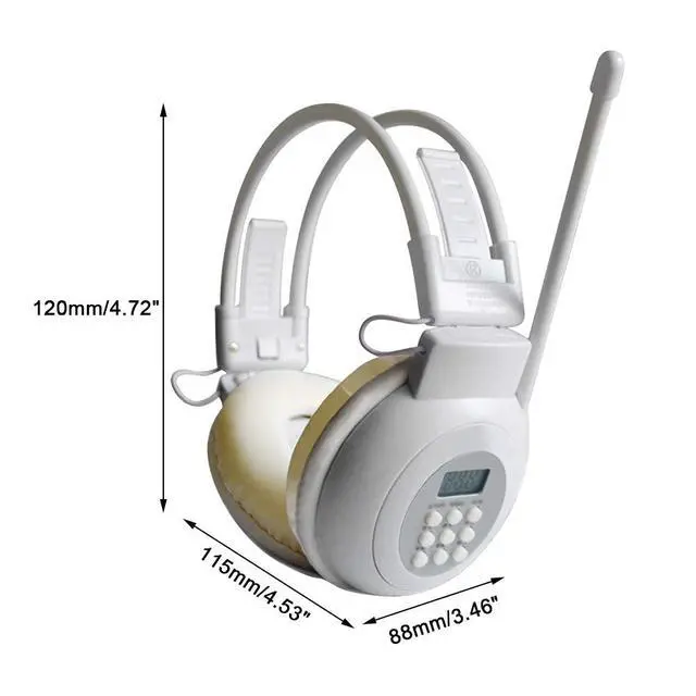 Alt view image 2 of 6 - Headphone Radio,Portable FM Radio Headphones with LCD Display Noise Reduction Ear Muffs,FM Receiver Headphones,Wireless Headset with Radio for Walking,Jogging,Daily Works
