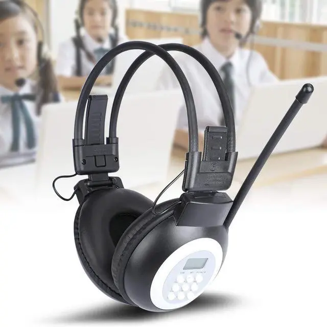Alt view image 4 of 6 - Headphone Radio,Portable FM Radio Headphones with LCD Display Noise Reduction Ear Muffs,FM Receiver Headphones,Wireless Headset with Radio for Walking,Jogging,Daily Works