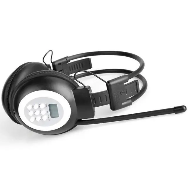 Alt view image 6 of 6 - Headphone Radio,Portable FM Radio Headphones with LCD Display Noise Reduction Ear Muffs,FM Receiver Headphones,Wireless Headset with Radio for Walking,Jogging,Daily Works