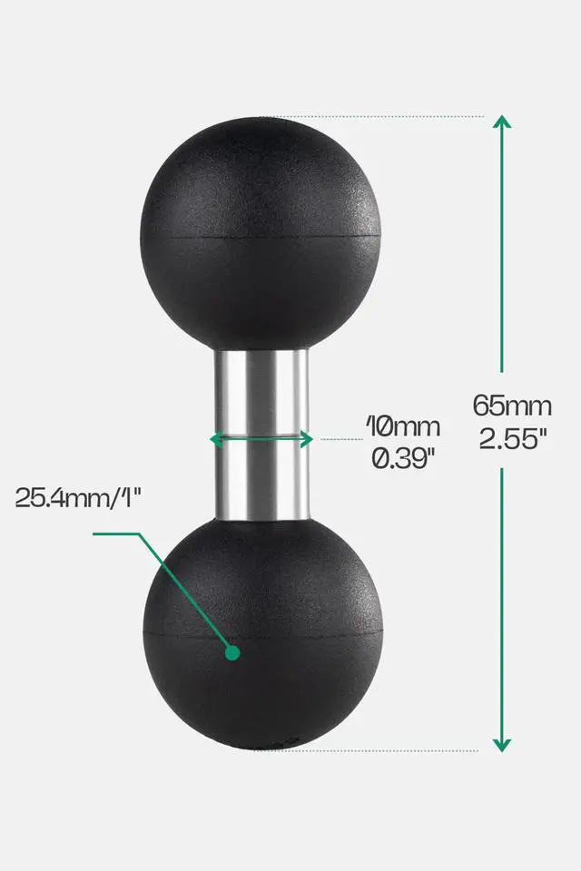Alt view image 5 of 6 - 1" Double Ball Adapter, B Size 1" Ball Mount Joiner for Connecting Two Socket Arms, Extension Mount Adapter-LB-01