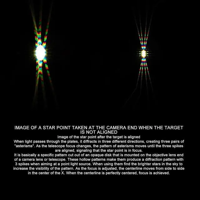 Alt view image 5 of 6 - Bahtinov Mask Focusing Mask for Telescopes, Aluminum Alloy Focus Fishbone Acts for Outer Diameter from 63mm to 89mm Telescopes