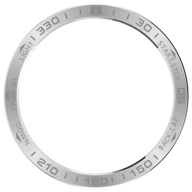 Alt view image 6 of 6 - Speed Bezel Ring Compatible with Garmin Fenix 8 AMOLED 43MM 47MM 51MM Bezel Adhesive Cover Anti-Scratch Metal Protection Frame Case Cover Loop (Black&Silver, 43MM)