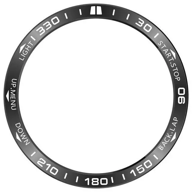 Alt view image 3 of 6 - Speed Bezel Ring Compatible with Garmin Fenix 8 AMOLED 43MM 47MM 51MM Bezel Adhesive Cover Anti-Scratch Metal Protection Frame Case Cover Loop (Black&Silver, 51MM)