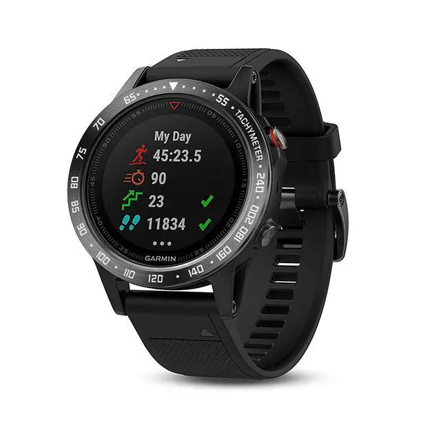 Alt view image 2 of 4 - Stainless Steel Bezel Ring Compatiable with Garmin Fenix 5/5 Plus Bezel Ring Adhesive Cover Anti Scratch & Collision Protector for Garmin Watch Accessory (Black- Not Fit Fenix 5X / 5S)