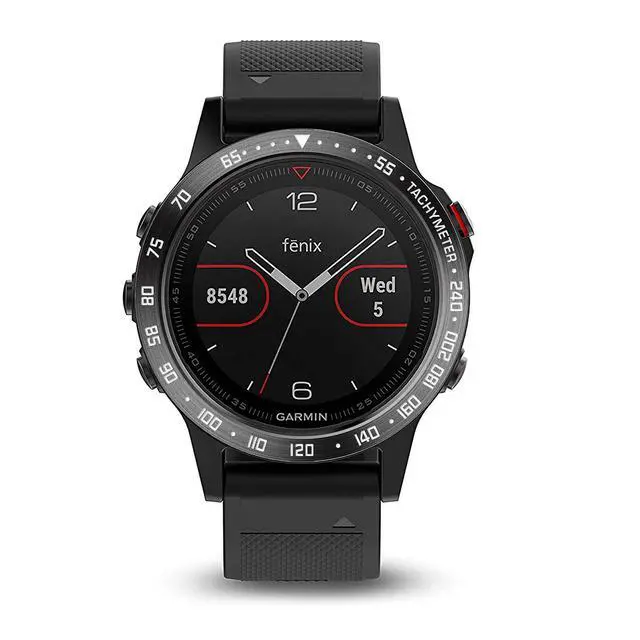 Alt view image 4 of 4 - Stainless Steel Bezel Ring Compatiable with Garmin Fenix 5/5 Plus Bezel Ring Adhesive Cover Anti Scratch & Collision Protector for Garmin Watch Accessory (Black- Not Fit Fenix 5X / 5S)