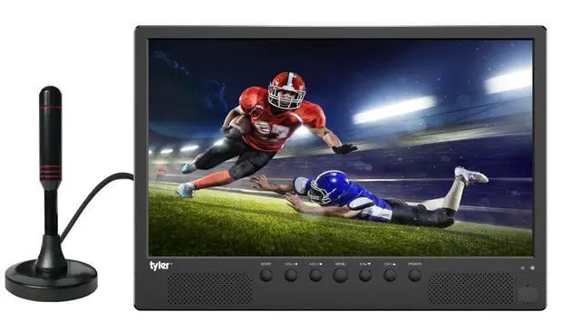 Alt view image 2 of 4 - TM710-14 14" Portable LCD HD TV Television and Monitor HDMI USB SD MMC Built in Speakers AC/DC Built in Stand