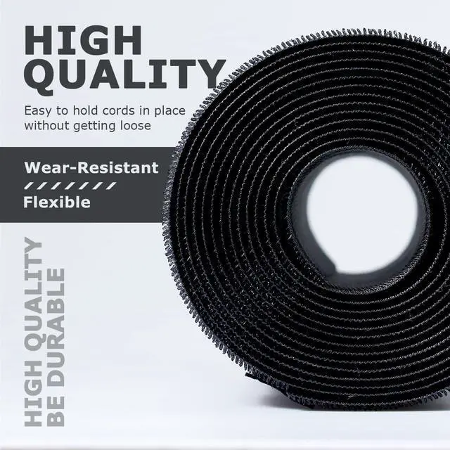 Alt view image 2 of 6 - 6 W X 10L Black Floor Cord Cover for Office Carpet Wire Cover Under Desk Cable Grip Strip Management Hold Cords in Place for Power Cords Audio Cables Coaxial Cable Telephone Line