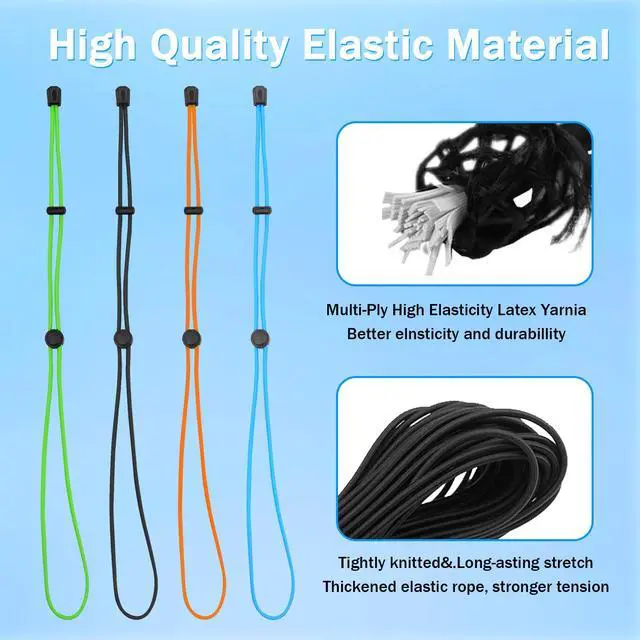 Alt view image 6 of 6 - 4 Pcs Thickened Fishing Graph Cover Straps, Cords of rubber | Adjustable Fish Finder Bungee for Securing Graph Cover for Travel