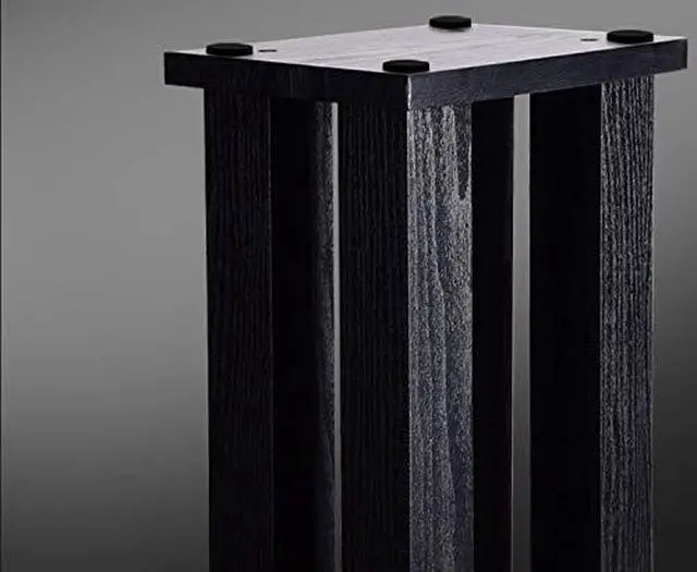 Alt view image 3 of 3 - M5 Speaker Racks MDF 24 inch HiFi Audio Loudspeaker Stands for Bookshelf Speakers Pair Supports 150 Lbs (PVC Finish Black) (Black)