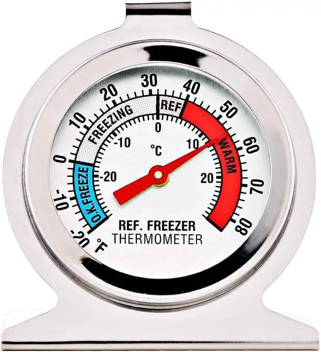 Alt view image 3 of 4 - 4 Pack Refrigerator Freezer Thermometer Large Dial Analog Thermometer